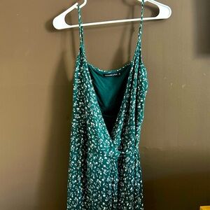 Abercrombie & Fitch Green Floral Wraparound Dress